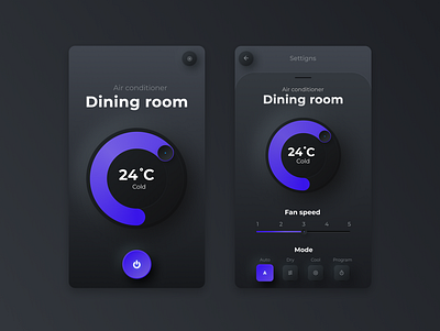 Maratón Ui / Settings air air conditioner daily design settings ui ux