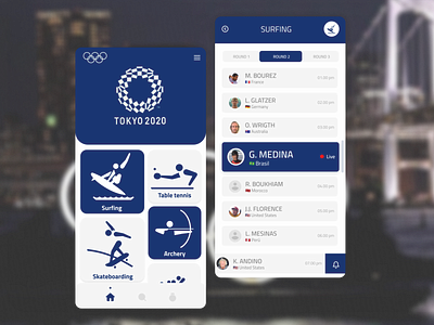 Maratón UI - Itinerary 2020 daily design itenerary juegos olimpicos olympic tokio ui ux