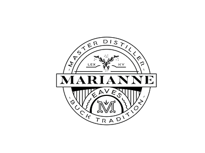 Marianne Eaves Logo badge bourbon brand branding design distiller distillery illustration kentucky logo mark seal