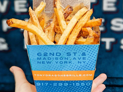 Tony Dragon's Grille - Food Truck Branding branding food food industry food truck fries greek food logo mark nyc packaging