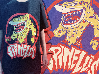 Spinelli's - JAWESOME 90s food food industry louisville procreate spoof street sharks type treatment