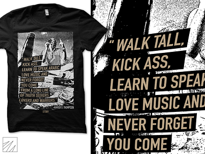 GONZO: Lovers & Warriors apparel bitmap gonzo hunter s thompson kentucky quotes story magazine typography