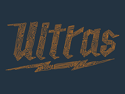 ULTRAS hand drawn lines logo mark pattern squiggle