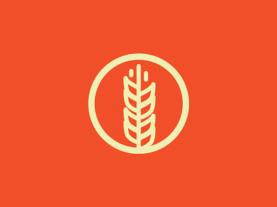 Wheat brand circle farm icon kentucky lines logo rounded wheat