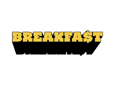 BREAKFA$T breakfast grindhouse logo mark retro type typography vintage