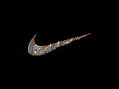 Squiggle Swoosh color lines nike pattern squiggle swoosh