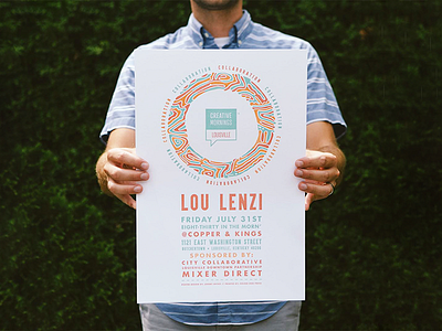 Creative Mornings Louisville: Lou Lenzi creative mornings designers kentucky letter press lou lenzi louisville poster talk