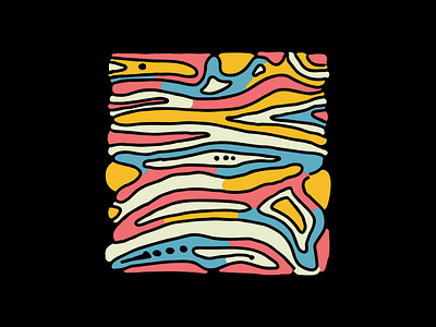 BLOK block color theory illustration square squiggle wavy