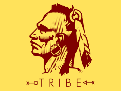 Tribe branding illustration indian jeremy richie logo native splicebox vector