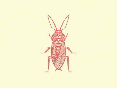 ROACH bug creep illustration insect lines roach