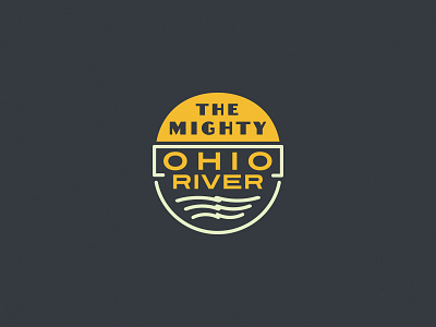 Ohio River badge cincinnati indiana kentucky logo louisville mark ohio valley river type