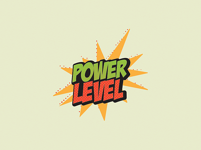 Power Level geek culture logo mark nerd chic type video games