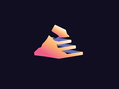 Peak app gradient logo mark peak scraps summit tech ui web