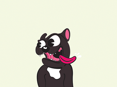 Angus cartoon network dog french bulldog illustration nickelodeon puppy toon vector