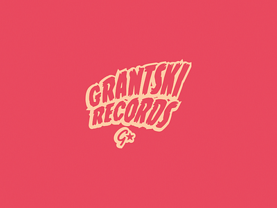 Grantski Records 90s bubble gum comic horror logo retro type type mark zombie