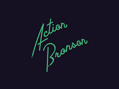 Action Bronson action bronson cursive custom mark script text