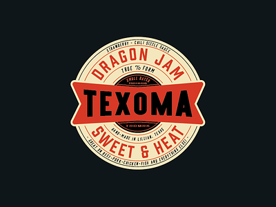 TEXOMA x STICKER MULE branding jam label logo sauce texas