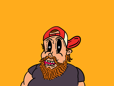 yours truly beard cartoon illustration self portrait toon