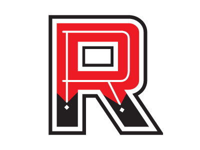 R is for ROWDY! brand design logo typography vector