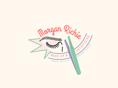 Morgan Richie branding brows future identity lockup makeup retro type vintage