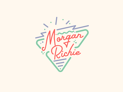 Morgan Richie badge branding color lines lockup logo mark pop retro vintage