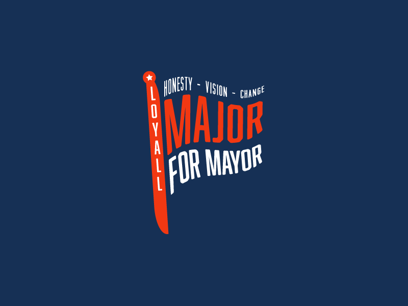 Major for Mayor typography text flag democratic mayor politics kentucky