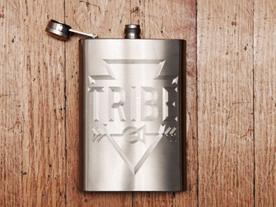 TRIBE Flask Facebook Giveaway engraving facebook flask giveaway hard goods promotion tribe