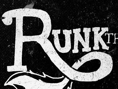 Runky Brewster hand drawn identity logo retro texture type vintage