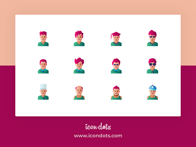 Icon Pack - Avatar avatar avatar icon flat icons icon icon design icon set iconography icons vector icons