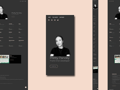 Responsive Personal Web Page design front end front end developer personal brand personal page portfolio ui