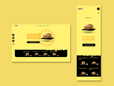 Concept Landing Page - Responsive Design branding design fast food front end front end developer landing page responsive design ui ux web design web development