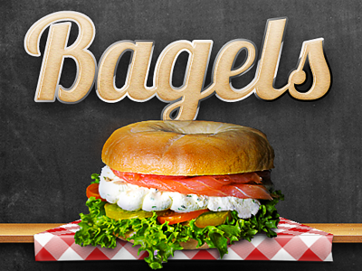 Bagels bagels header graphic illustrator photoshop website