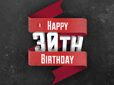 30th birthday card typography illustrator photoshop