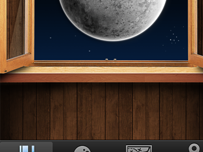 iPhone App app design application iphone moon window