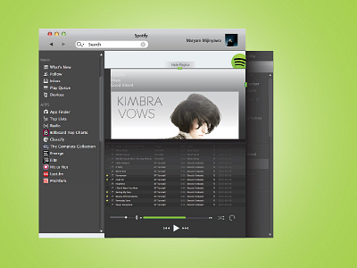 Spotify Mini interface music application music player spotify ui