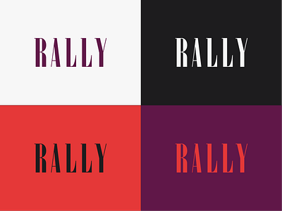 R A L L Y brand logo type