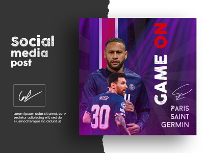 Social media post for PSG