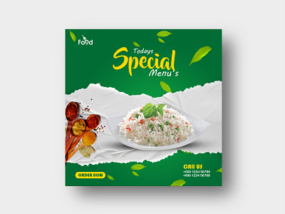 social media post design for food restaurant