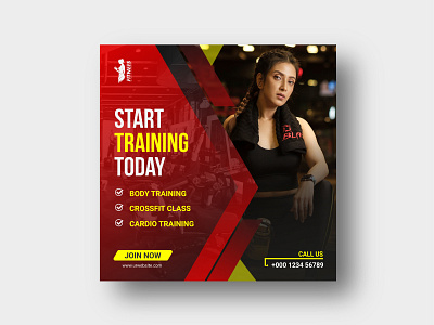 Social media post design for GYM and Fitness