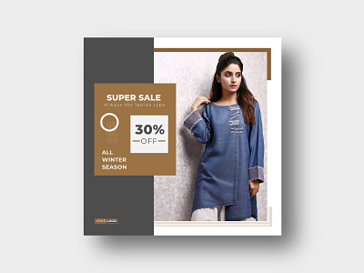 Super Sale Social Media Post design template