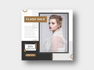 Flash sale social media post design template