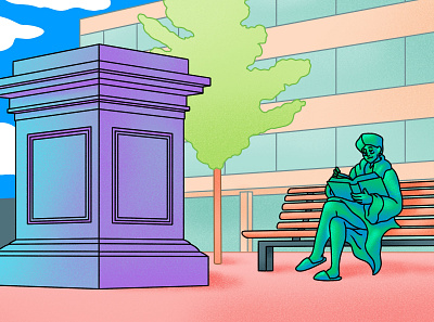 400 years of Erasmus / Statues in Rotterdam design editorial freelance illustration illustrator ipad procreate