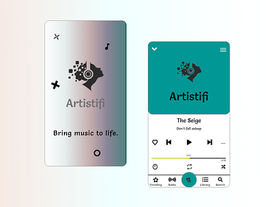 Artistifi app music music app music player musician ui uiux ux