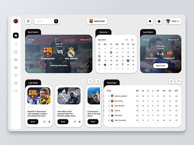 FC Barcelona - Web Site design fcb fcbarcelona football mebo mumlauri news sport sports sports app ui uidesign ux webdesign