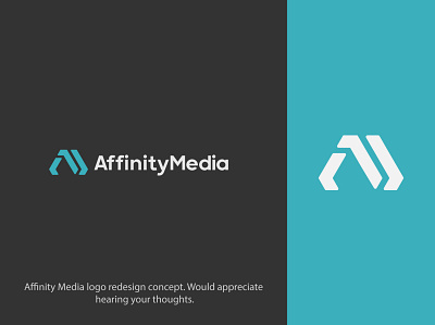 Affinity Media logo redesign concept brandinglogo logo design logodesign logofolio logoidea logoideas logoidentity logoinspire logotype