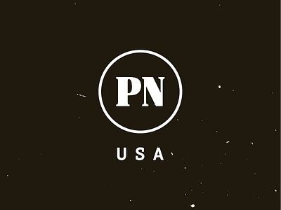 PN USA black and white branding logo usa