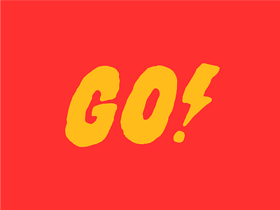 GO ⚡️ hand lettering lightning type typography
