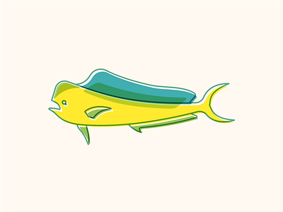 Free Mahi Mahi! bio dome fish illustration pauly shore screen print