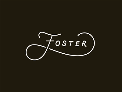 Foster branding hand lettering logo type typography