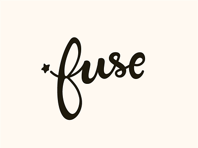 Fuse branding hand lettering logo logotype typography